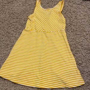 Old Navy Yellow striped tank dress.